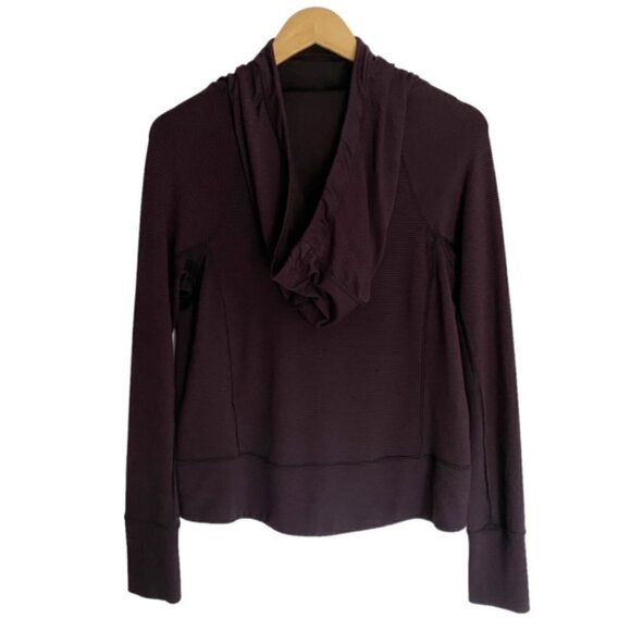Athleta Purple Heavenly Hail Striped Pullover Hoodie XSmall - Picture 4 of 4